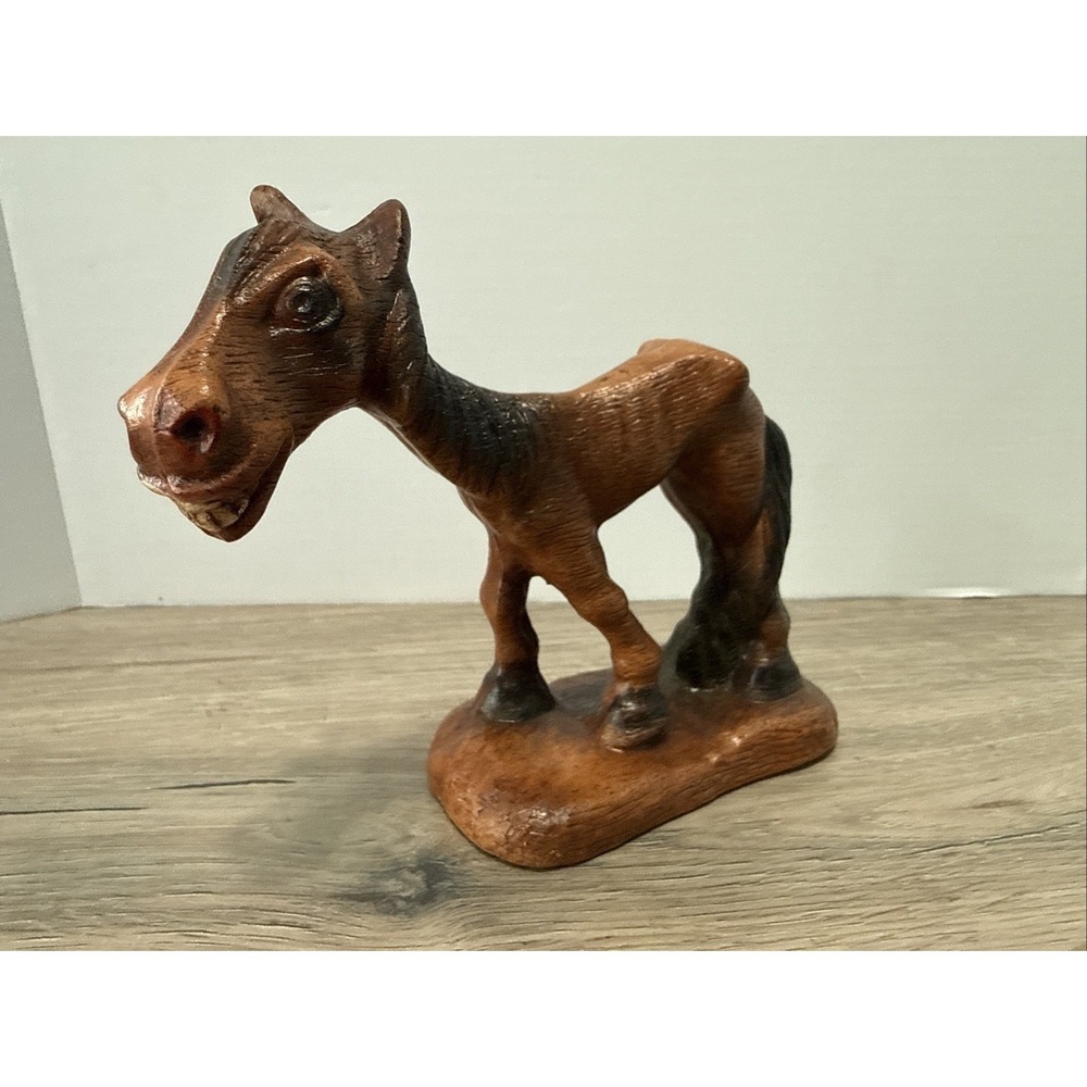Vintage Syroco Brown Hungry Skinny Horse Figure Figurine Sorrowful Suzy